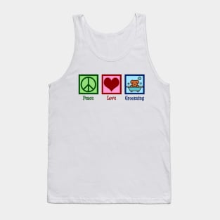 Peace Love Dog Grooming Tank Top